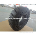 High Tensile Natural Rubber Solid Tire 6.50-10, Aperture Structure Solid Tire with Pneumatic Rim